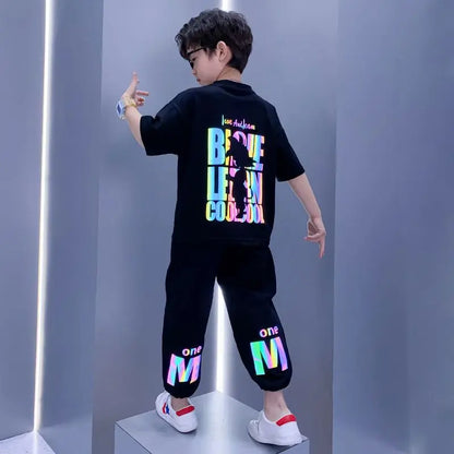 Printing Boys Wear Kid Costume Home Clothing Men's Children's Sets 8 To 10 Year Old Boy Clothes Kids Casual Summer Suit Baby Set