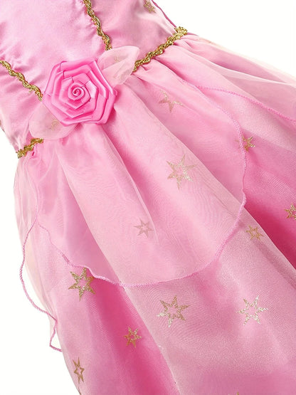 Children Aurora Princess Costume Cosplay Dress Girls Halloween Carnival Birthday Outfit Party Princess Disguise Ball Gown Clothe