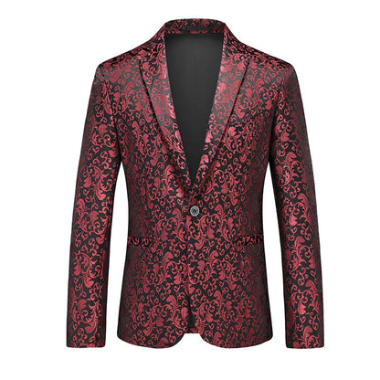 2026 New Men Business Social Suit Jacket Summer Male Single Breasted Thin Dress Male Jacquard Blazers Coats