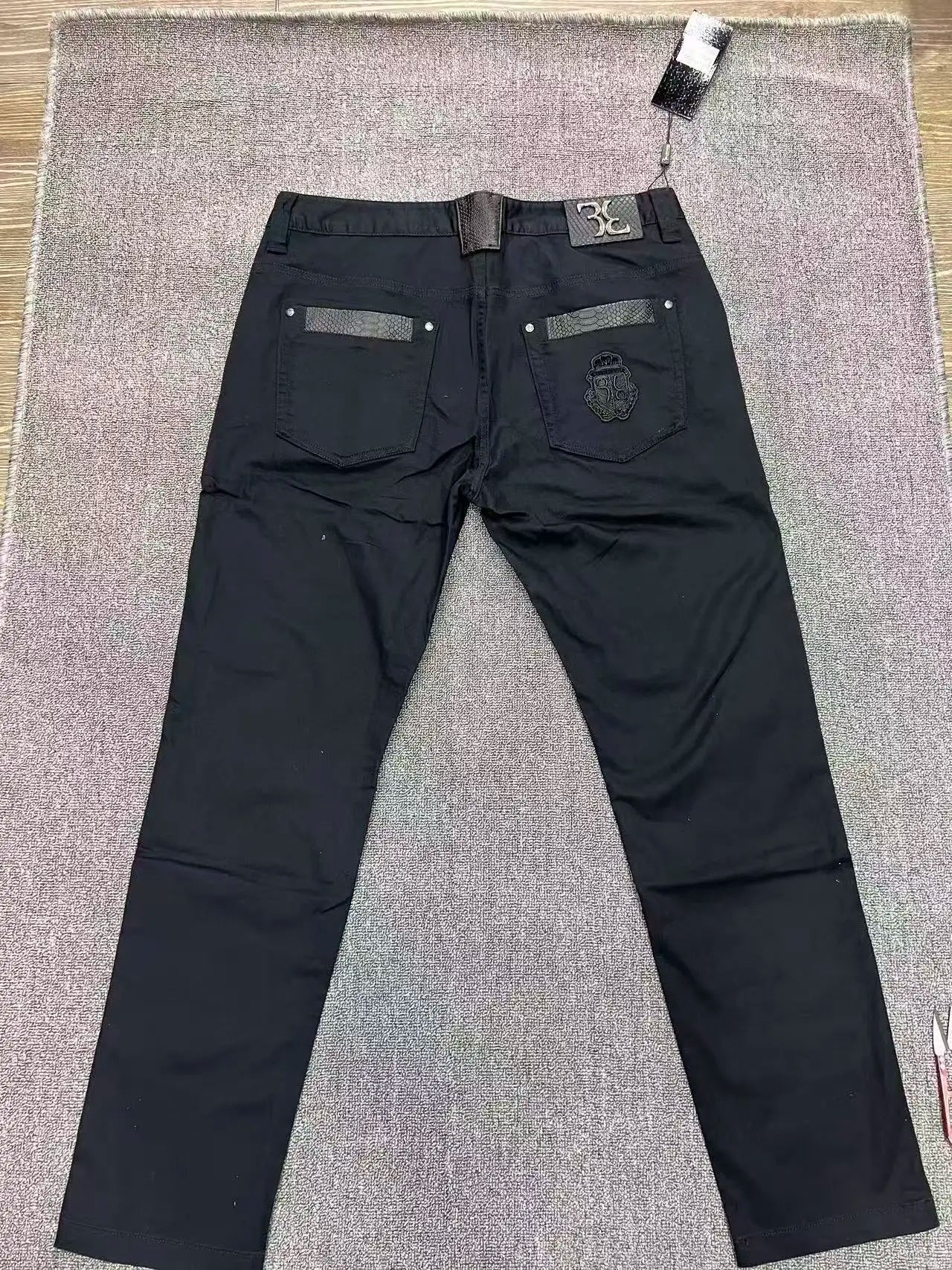 Jeans Men 2026 Spring Summer new fashion Embroidery comfortable elasticity outdoors Big size 34-42 Pants