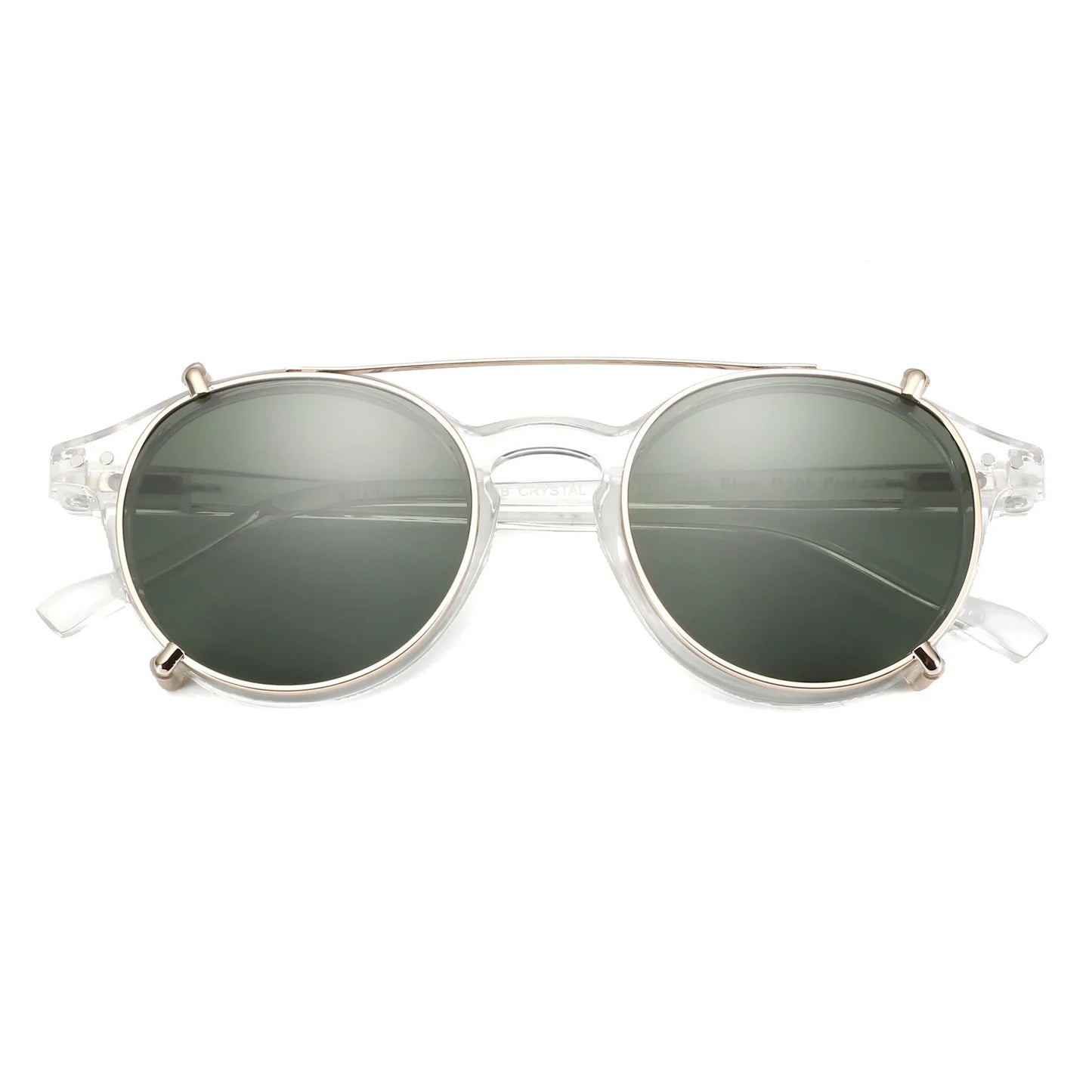 Steampunk Style Clip On Sunglasses for Men Women Anti Blue Light Glasses+Polarized Clip Fashion/Retro Computer Eyewear