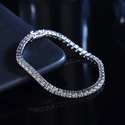 TY 3mm 4mm Moissanite Tennis Bracelet 925 Sterling Silver Full Dia Sier Plated Wedding Party Jewelry Bracelets For Women Man