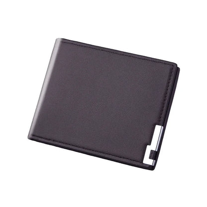 Short Men Wallets Card Holder Photo Holder Slim Male Print Wallet High Quality PU Leather Money Bag New Kpop Small Men's Purse