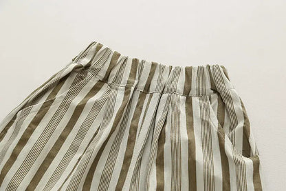 Summer Kids Baby Boys Clothing Suits Striped Short Sleeve T-Shirt Shorts Casual Clothes Outfit Infant Children Clothing 2PCS/Set
