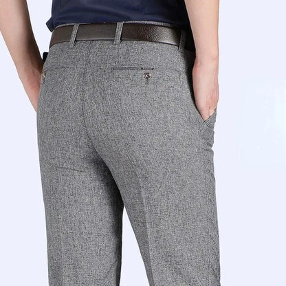 Mens Summer Casual Suit Thin Pants Classic Formal Business Fashion Autumn Thick Stretch Trousers Male Brand Clothes GOZBKF
