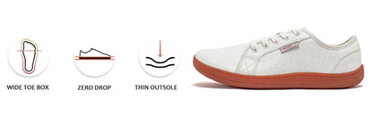 Minimalist Shoes for Men Women Wide Toe Barefoot Zero Drop Shoes Casual Artificial Leather Lightweight Walking Sneakers