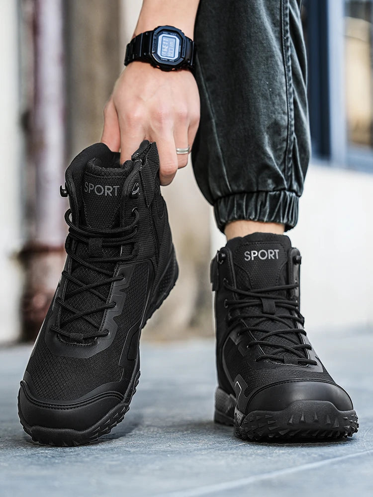 New Men Tactical Boots Waterproof Outdoor Casual Ankle Man Boot Desert Military Climbing Hunting Work Safety Hiking Male Shoes