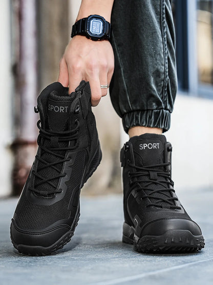 New Men Tactical Boots Waterproof Outdoor Casual Ankle Man Boot Desert Military Climbing Hunting Work Safety Hiking Male Shoes