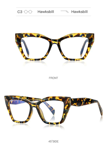 Fashion Personalized Glasses Anti-blue Light Cat Eye Reading Glasses Can Be Customized Prescription Ladies Eyeglasses 2167