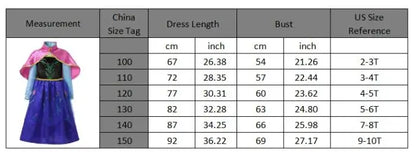 Elsa Anna Kid Princess Girls Dress Rapunzal  Kids Cosplay Halloween Vestidos Children Costume Birthday Party Dress