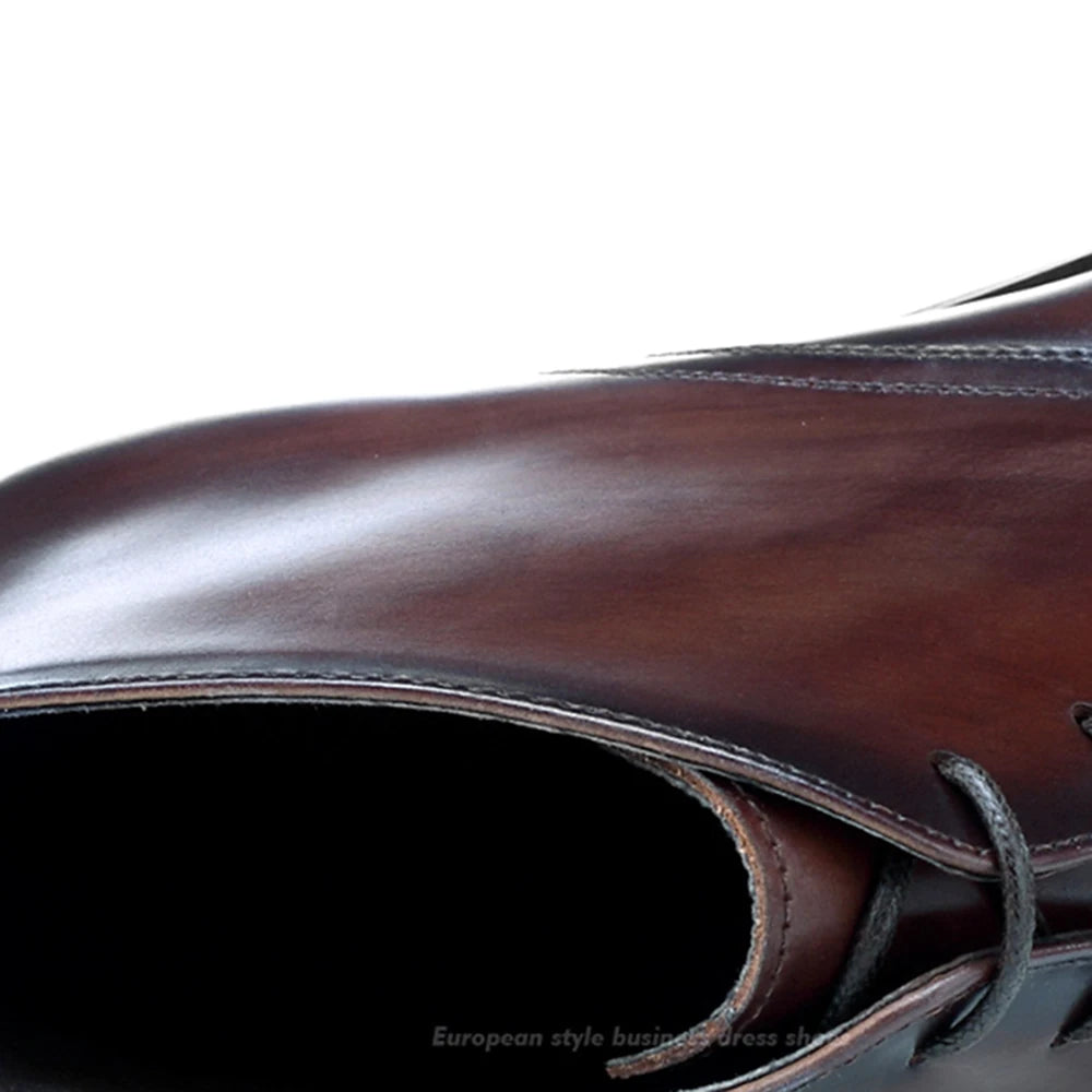 Calf Leather Men's Western Ankle Boots - Comfortable in Stock Chelsea Riding Boots for Men
