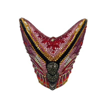 Hot Selling Butterfly Monarch Shaped Crystal Luxury Evening Bag Rhinestone Clutch Purse for Ladies Trendy Metal Frame Handbag