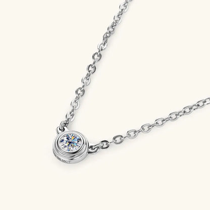 3mm Moissanite Diamond Round Pendant Necklaces for Women 925 Sterling Silver Chains Wedding Fine Jewelry Gift Collares