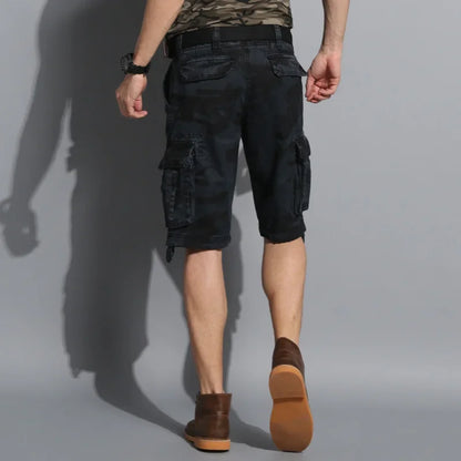 Camouflage Shorts Male Military Clothing Style Army High Quality Mens Cargo Shorts Cotton Multi Pockets Breeches Bermuda Cargo