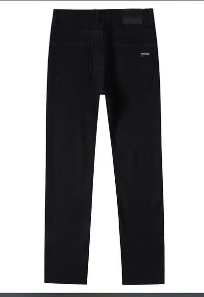 Men New Winter Classics Fleece Thick Warm Jeans Men's Loose Straight Elastic Denim Pants Casual Plush Trousers Large Size 28-40