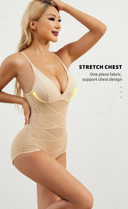 Women Butt Lifter Mesh Bodysuit Shapewear Waist Trainer Body Shaper Belly Slimming Sheath Push Up Underwear Reduce Abdomen