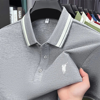 100% cotton luxury brand short sleeve polo shirt men new classic pony embroidery summer T-shirt high-end fashion casual Paul top
