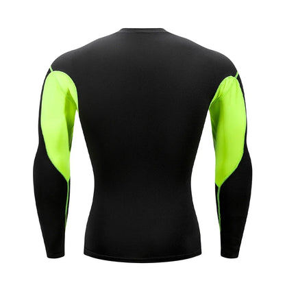 Men's Running T Shirt Quick Dry Shirt Yoga Training Compression Sports Tops Long Sleeve Solid Running Sweatshirt T-Shirts