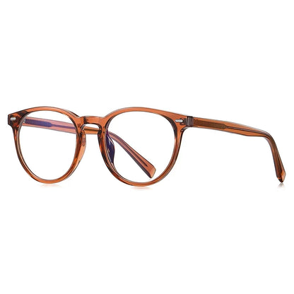 Unisex Retro Round Myopia Prescription Reading Glasses Women Anti Blue Light Blocking Optical Eyeglasses Frame Men PFD2117