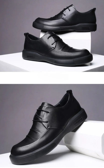 Social Shoe Male Spring Autumn Men's Formal Shoes Casual Business Cowhide 2025 Trend Black Official Cheap Clearance Footwear New