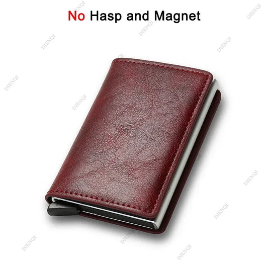 Portefeuilles de qualité supérieure pour hommes, petit sac à monnaie, portefeuille vintage en cuir marron pour hommes, porte-cartes RFID, petit portefeuille intelligent, porte-monnaie de poche