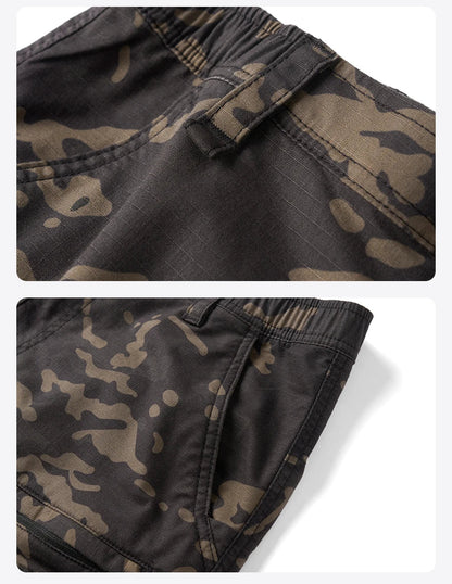 2025 Summer New Camouflage Tactic Shorts Men Oversize Outdoor Cargo Shorts
