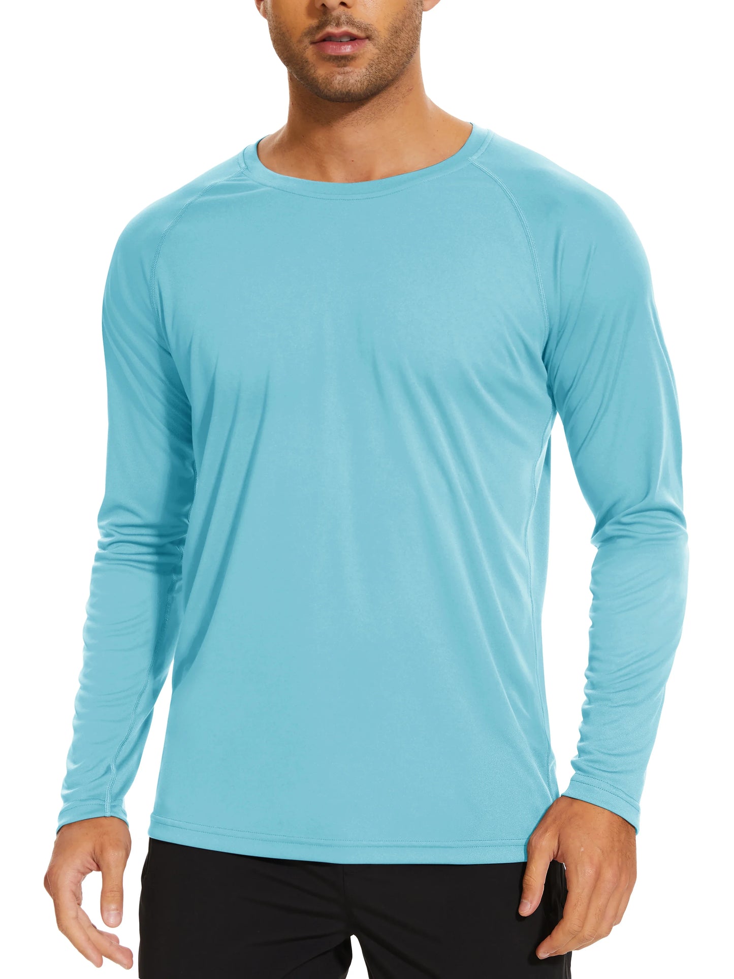 Men's Sun Protection T-shirts Summer UPF 50+ Long Sleeve Performance Quick Dry Breathable Hiking Fish T-shirts UV-Proof