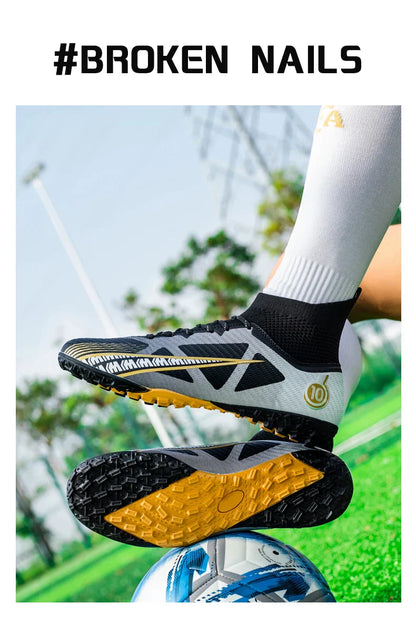 Men Soccer Shoes Kids Football Boots Women Professional Soccer Cleats Antiskid Chaussure Football TF/FG Outdoor Football Shoes