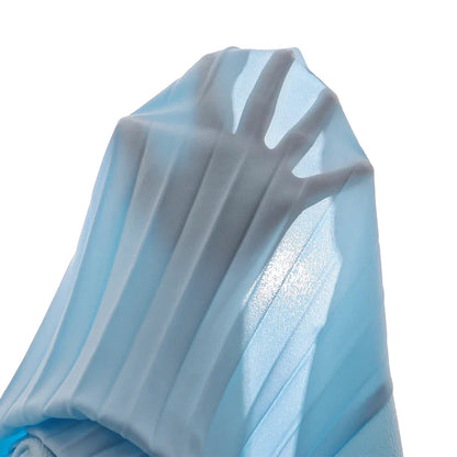 Girls 8-12 Light Blue Summer Casual Dress, Front Sleeveless Bow Decor High Waist Pleated Skirt, Daily Kids Outfit