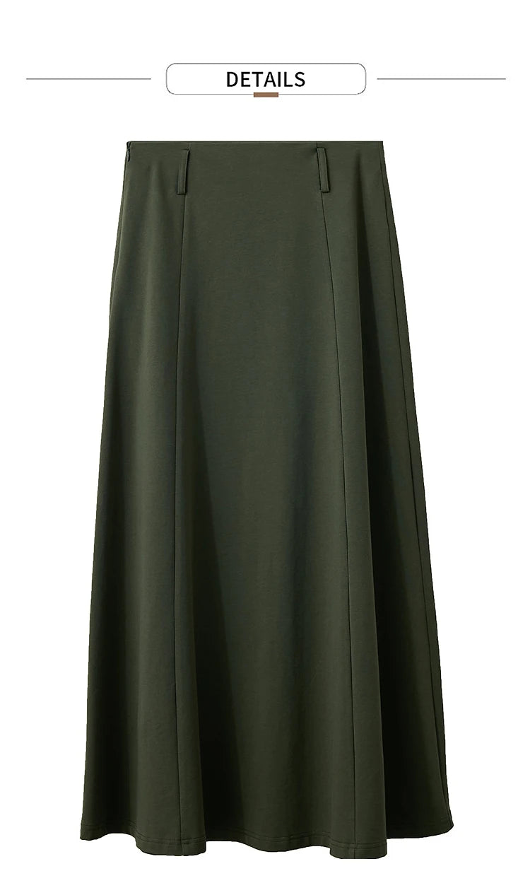 Minimalist Autumn Skirts For Women 2025 Fashion Large Round Knitted Cotton Skirts Commuting Vacation Loose Skirts 12523150