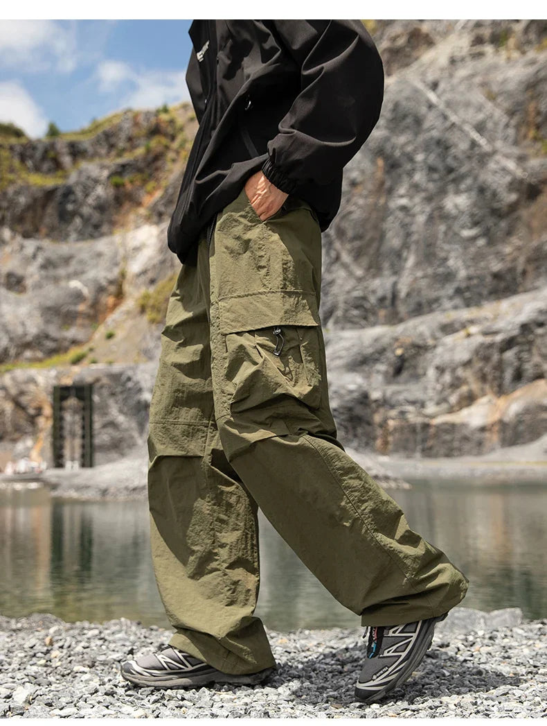 Outdoor Hiking Pants Male Waterproof Wear-Resistant Trekking Paratrooper Trousers Autumn Breathable Mountaineering Cargo Pants