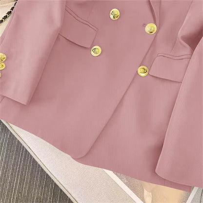 Office Lady Slim Blazer for Women, Long Sleeve Coats, Black Jackets, Casual Outerwear, Fall, Winter Fashion, 2023