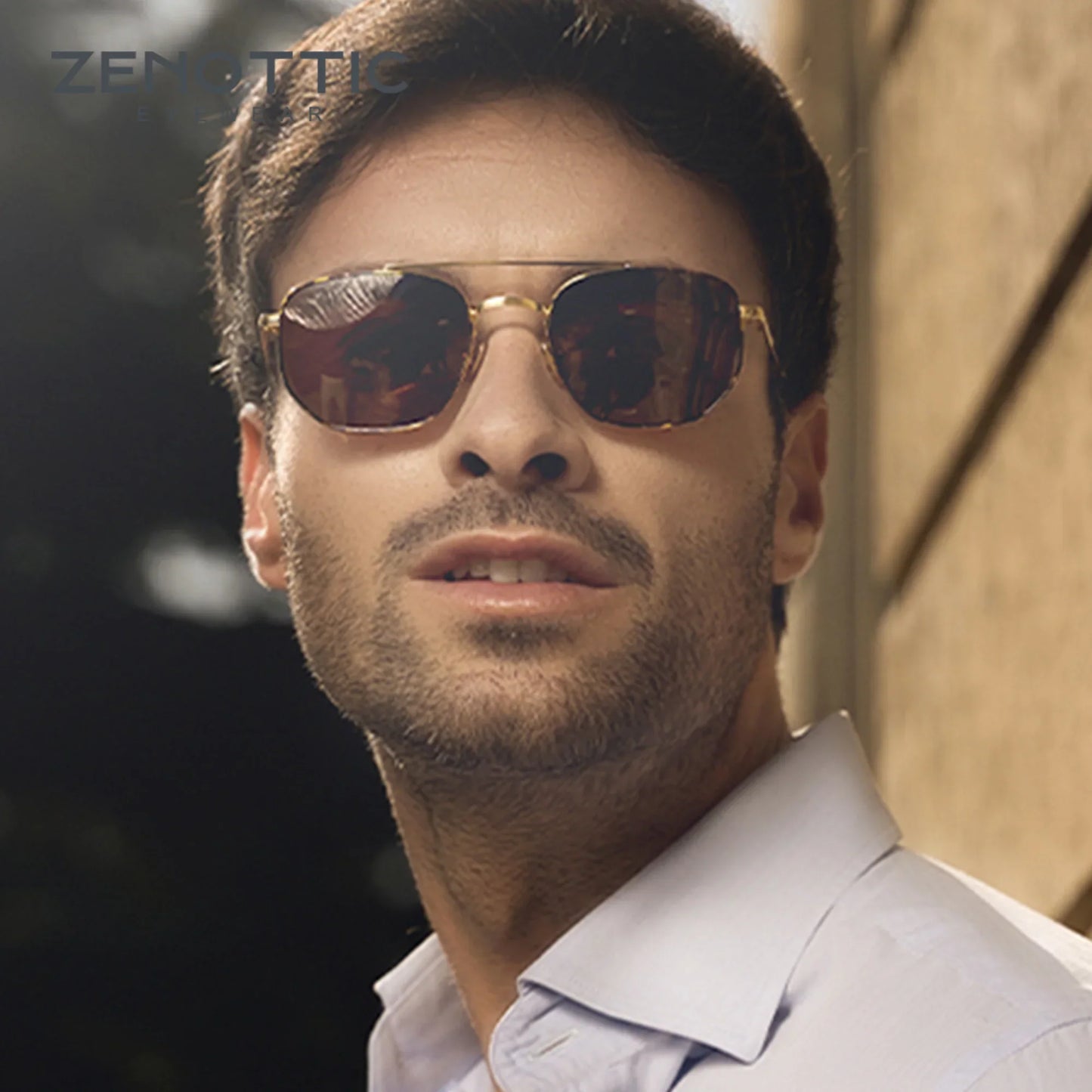 Fashion Uv400 Protect Sunglasses Men Women Trendy Double Bridge Pilot Polarized Sun Glasses Goggles Shades