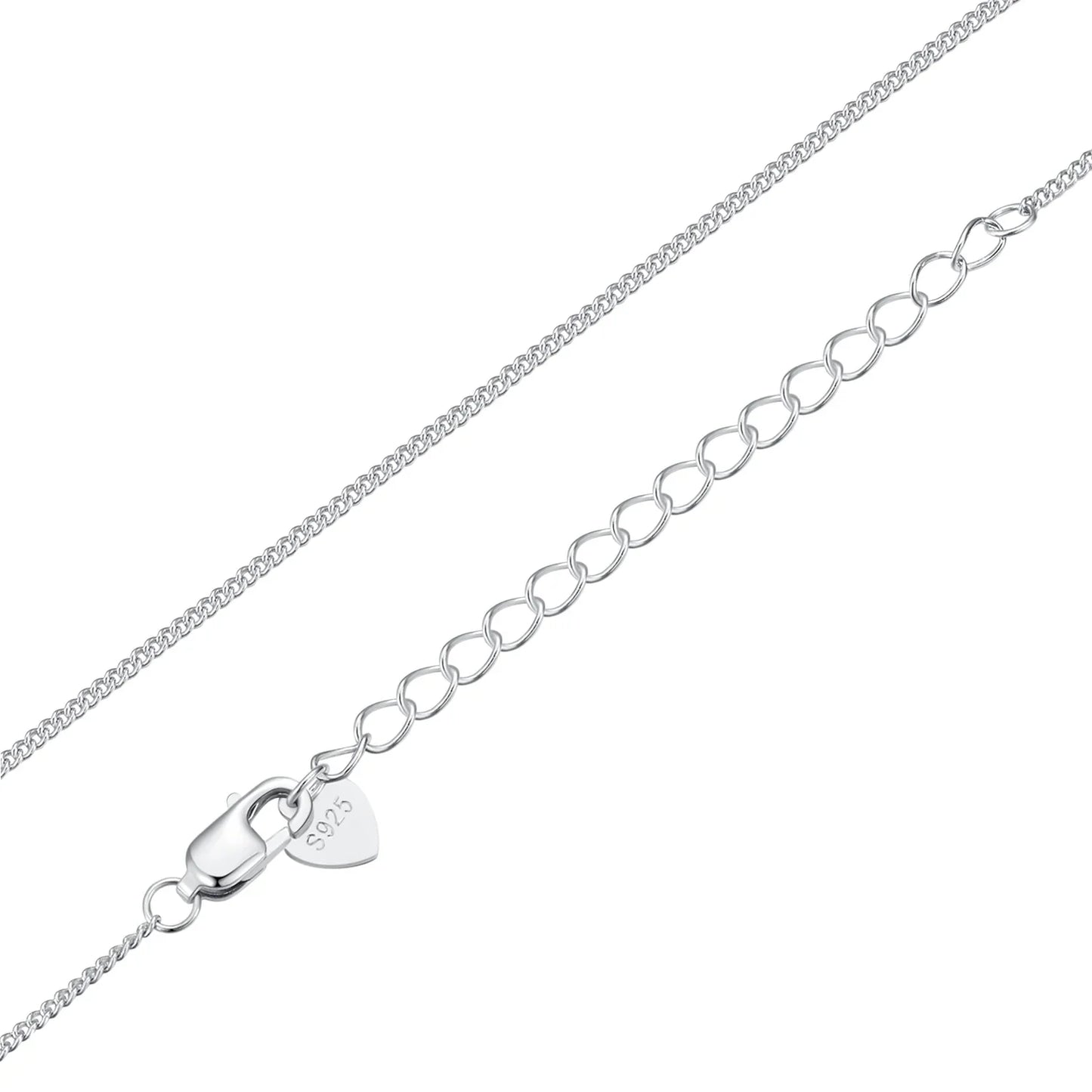 925 Sterling Silver Basic Chain Necklace Collection Box Chain Necklace Bead Chain Link for Women Simple Fine Jewelry