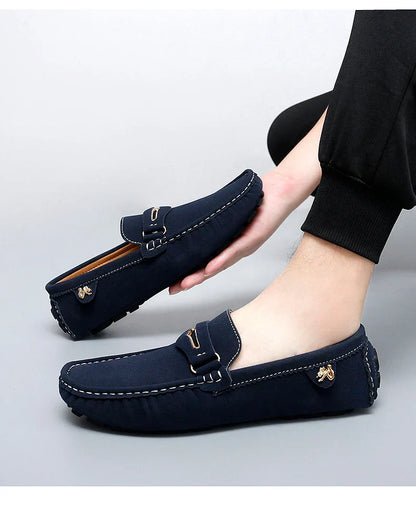 48 Extra Large Size Frosted Couple Style Halloween Gift 2025 Autumn New Beanie Shoes British Style Slip-On Lazy Men's Shoes Driving Lightweight Non-Slip Casual Leather Shoes