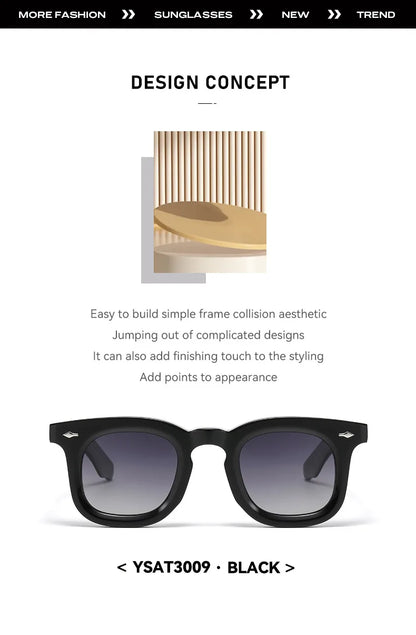 2025 Fashion Retro Handmade Acetate Women Polarized Sunglasses Outdoors UV Protection Men Sunglasses Support Prescription Lenses