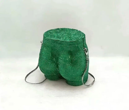Ass Shaped Rhinestone Handbags Luxury Designer Crystal Evening Bags Women Diamonds Wedding Party Clutches Bridal Purses