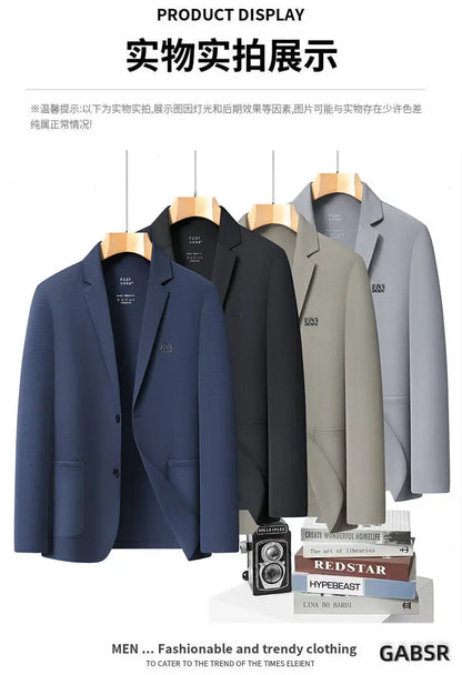 Blazer Summer Men's Casual Fashion Korean-style Business Solid Color Breathable, Lightweight and Sun-protective Clothing Blazer
