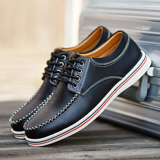 Men's casual business shoes flat shoes men's shoes handmade casual shoes British business people dress casual shoes plus size 47