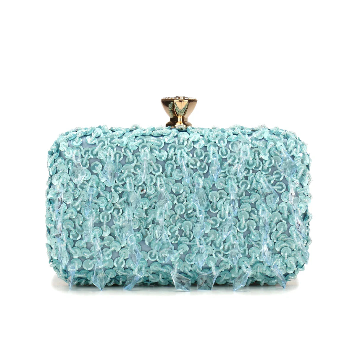 Glitter Party Dinner Evening Bags Purple Color Tassel Acrylic Clutch Bags Flap Fashion Metal Chain Diamonds Handbags Beading