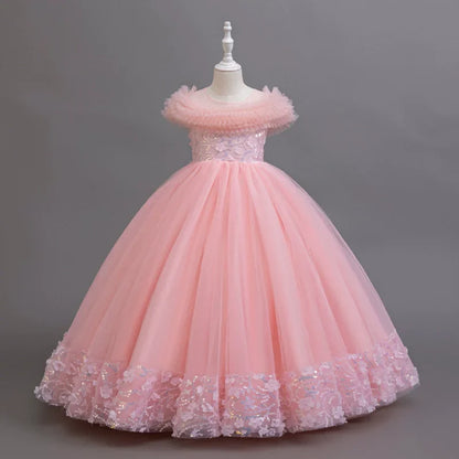 Summer Dress for Kids Girl Lace Sleeveless Baby Girl Princess Dress Fashion Solid Children Girls Party Dresses 2-9 Years