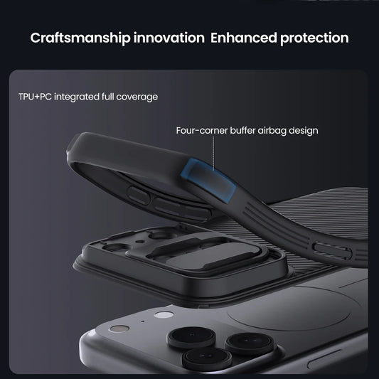 For iPhone 17 Pro Max Case NILLKIN Case For iPhone 17 Air 17 Pro Magnetic Camshield Cover Lens Protection