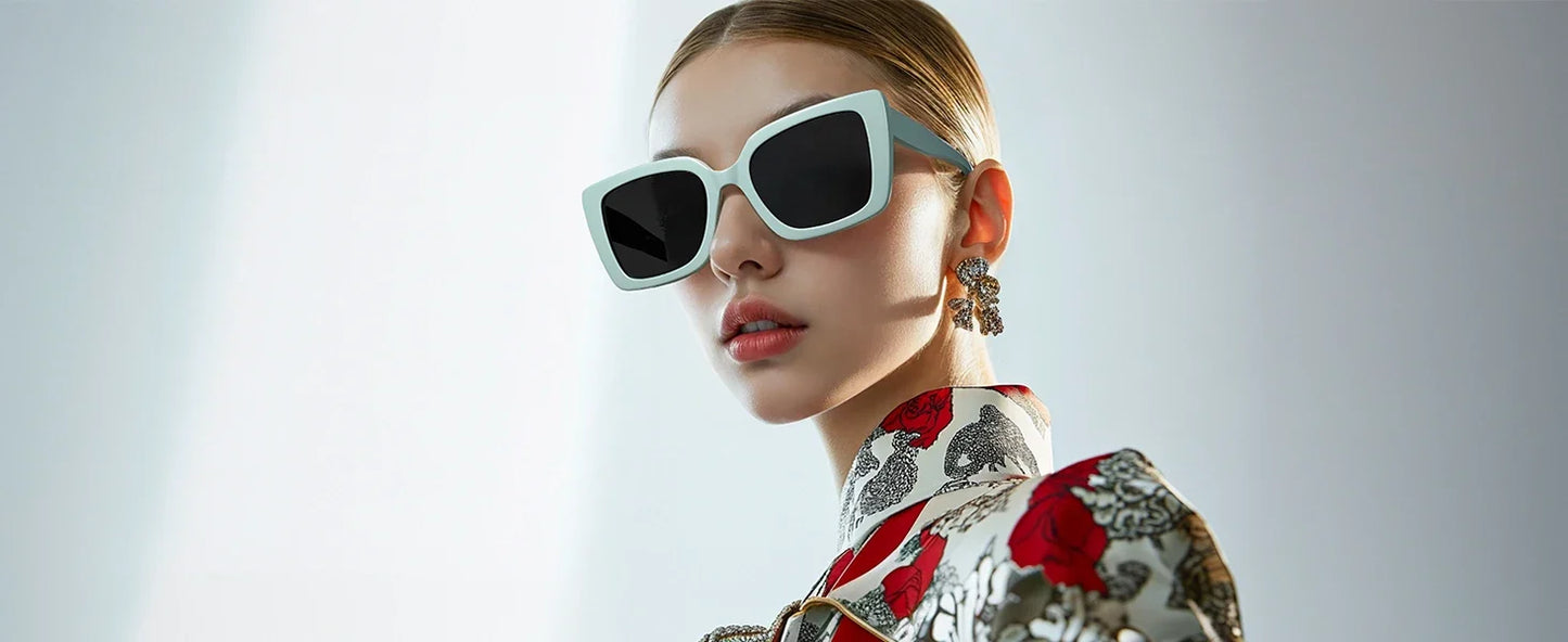 2026 New Square Polarized Sunglasses Women Thick Frame UV400 Protection Acetate Sun Glasses for Ladies Shopping Gift
