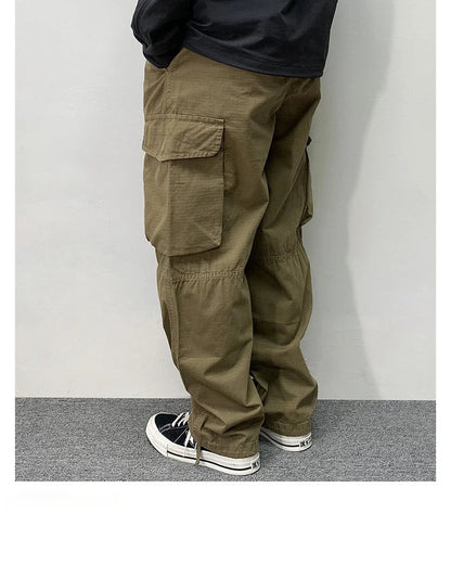 High Quality Cotton Cargo Pants Mens Clothing Plus Size Casual Pants Japanese Harajuku Casual Tactical Joggers Baggy Trousers