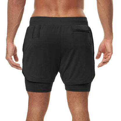 Plus 5XL Men's Fitness Shorts 2 IN 1 Jogger Streetwear Shorts Gym Bodybuilding Breathable Quick Dry Running Shorts Huge Size