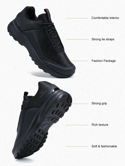 Men Hiking Shoes Litchi Leather High Quality Male Trekking Climbing Sneakers Non-slip Luxury Designer Outdoor Shoe