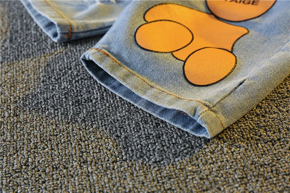 Summer Baby Boys Carttoon T-Shirt And Denim Shorts Set Toddler Infant Casual Clothing Outfit Kids Children's Clothing Suit
