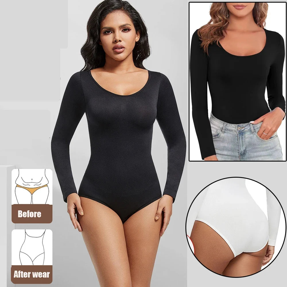 Body Shapewear Bodysuit Tummy Control Women Hooks Crotch Body Shaper Jumpsuit for Abdomen Control