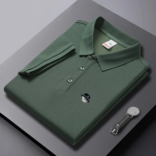 2026 new men's golf short sleeves polo shirt lapel printing ventilate t-shirt business leisure  comfortable exercise men's wear
