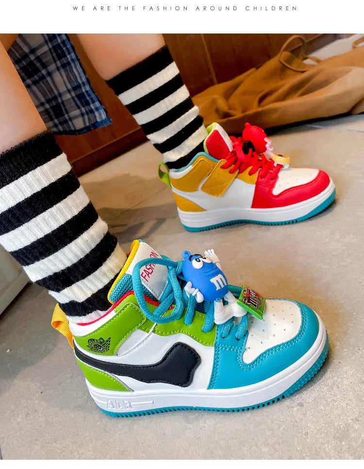 New Four Seasons Kids Single Sneaker Mandarin Ducks Basketball Sports Shoes Boys Girls Sneaker Board Shoes Children Casual Shoes